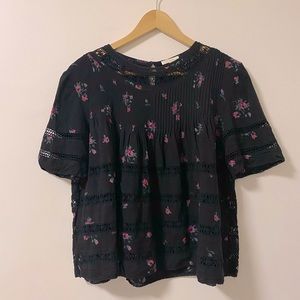 Aritzia Wilfred Floral Beaudry Blouse